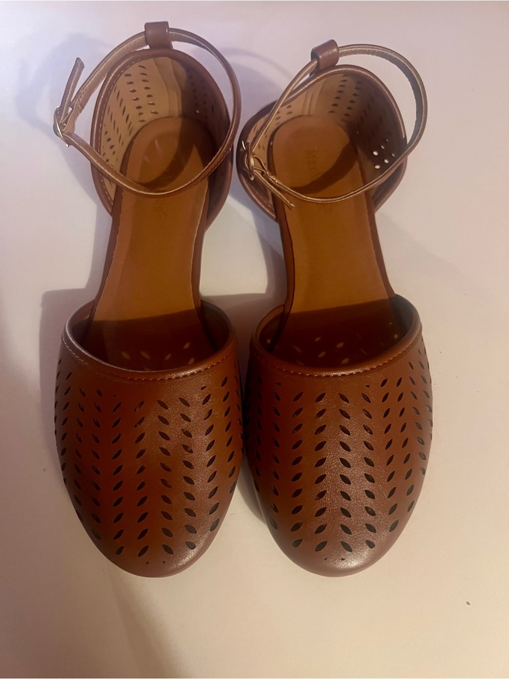 MaxMuxun Size 11 Roman Ankle Strap Cage Closed Toe Flat